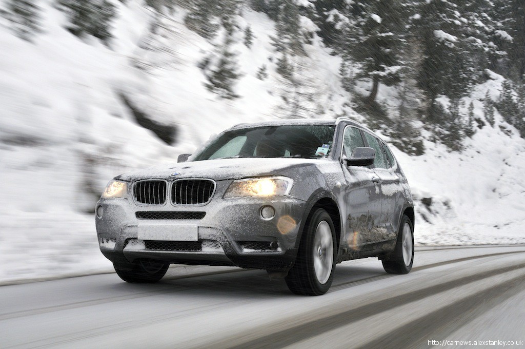 Bmw x3 driving in snow #3